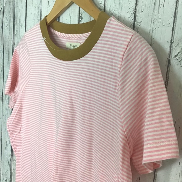 MADEWELL Supima cotton striped essential ringer tee women’s small - Picture 3 of 6